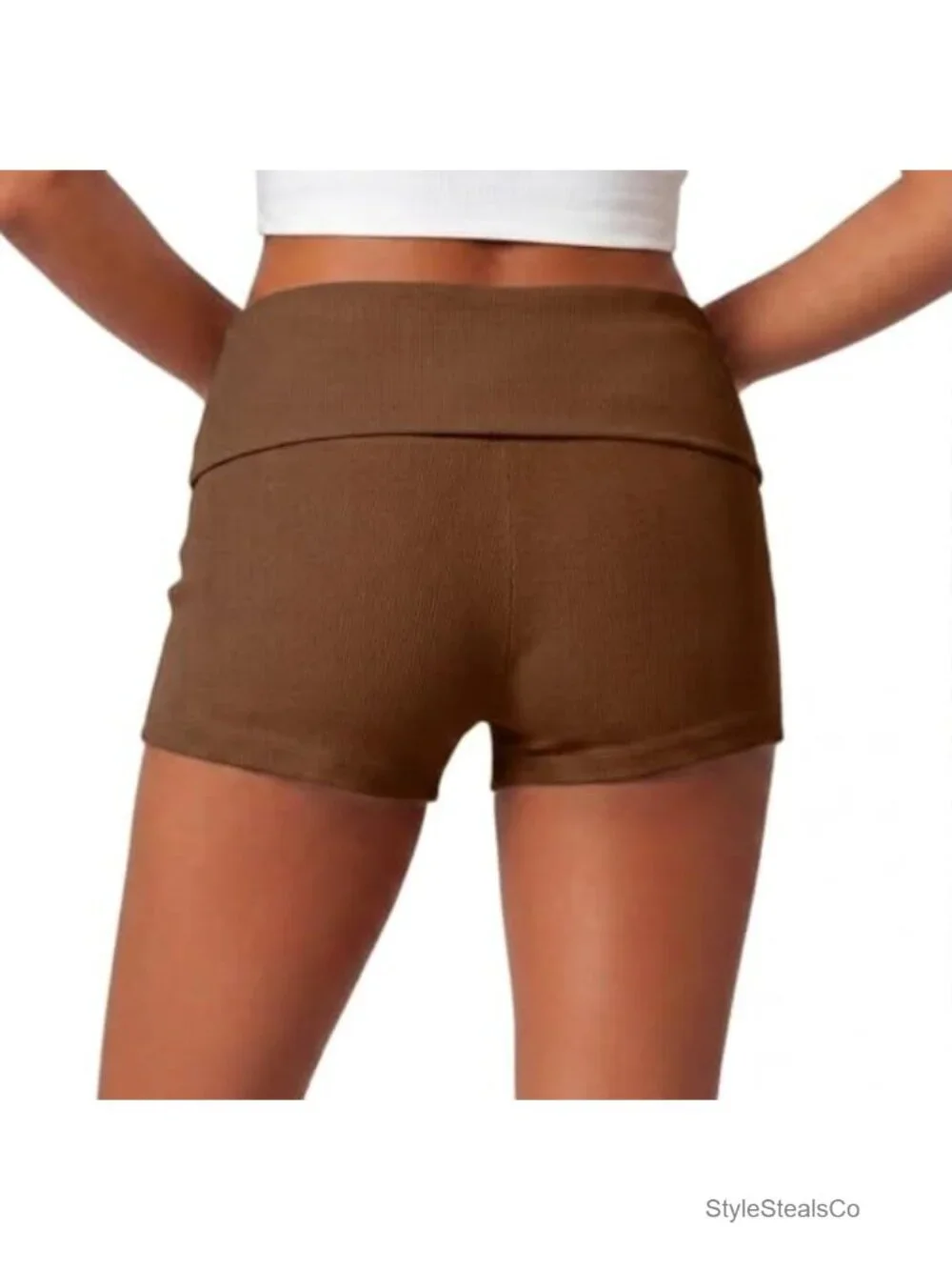 Fold Over High Waist Y2K Micro Shorts Lounge Sleepwear Bottoms 2 Pack